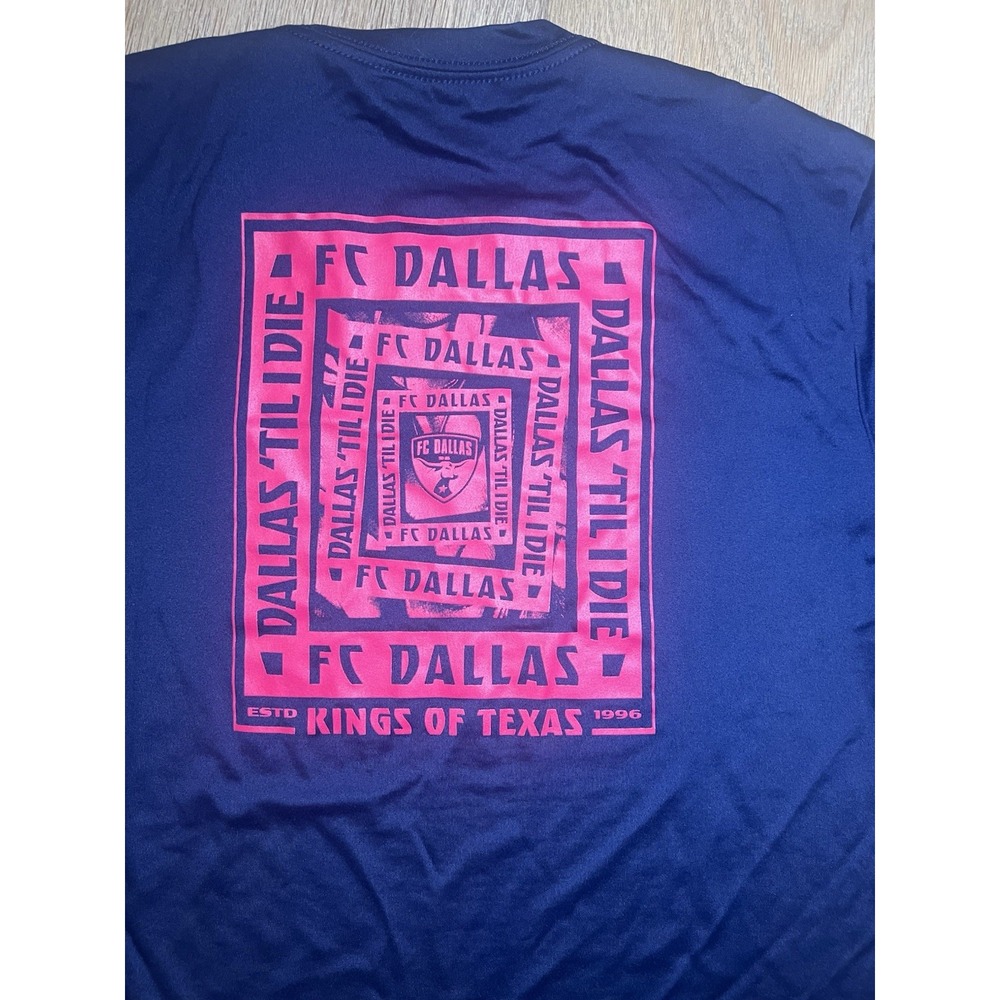 Adidas Womens FC Dallas Pre-Game Short Sleeve Soccer T-Shirt,Navy Blue/XL - Picture 6 of 6